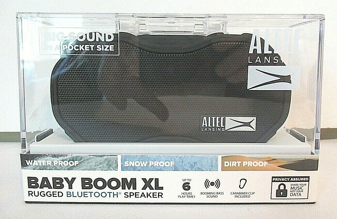 Altec Lansing Baby Boom Xl Rugged Bluetooth Speaker Imw270-blk-wm