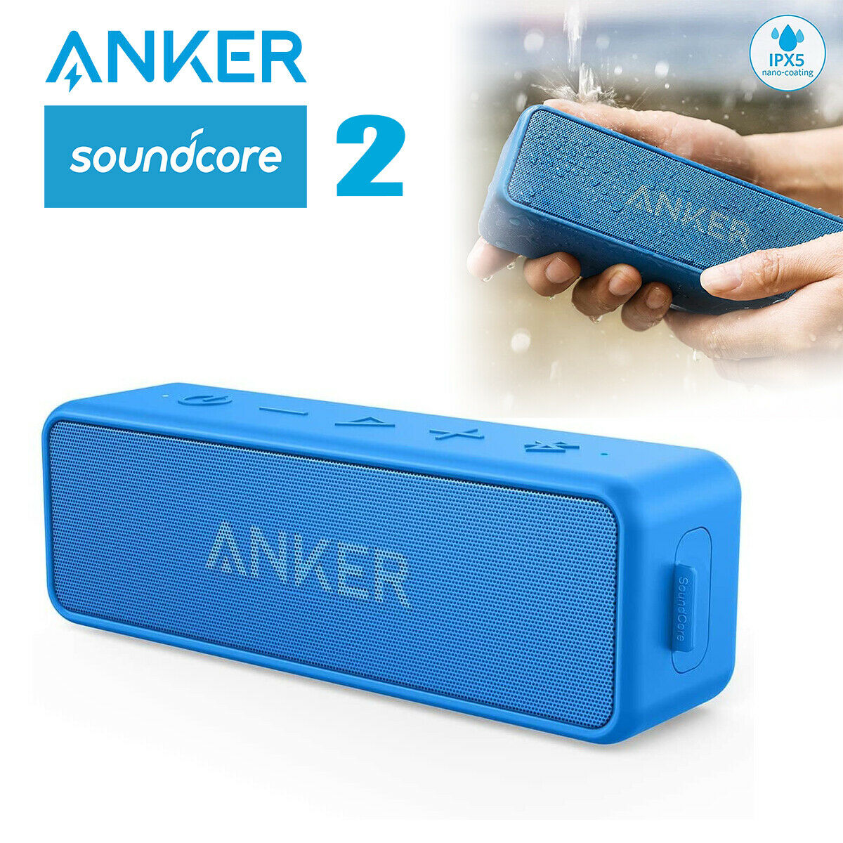 Soundcore 2 Portable Bluetooth Speaker Rich Bass Stereo Outdoor Wireless Speaker