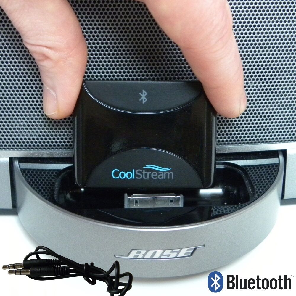Bluetooth 30 Pin Iphone Ipod Adapter Coolstream Duo For Portable Bose Sound Dock